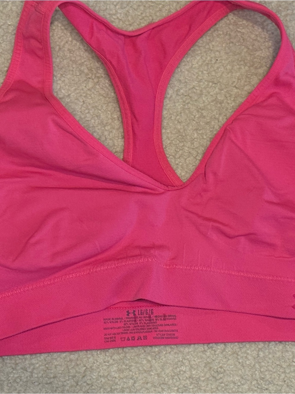 Under Armour Hot Pink Racerback Sports Bra